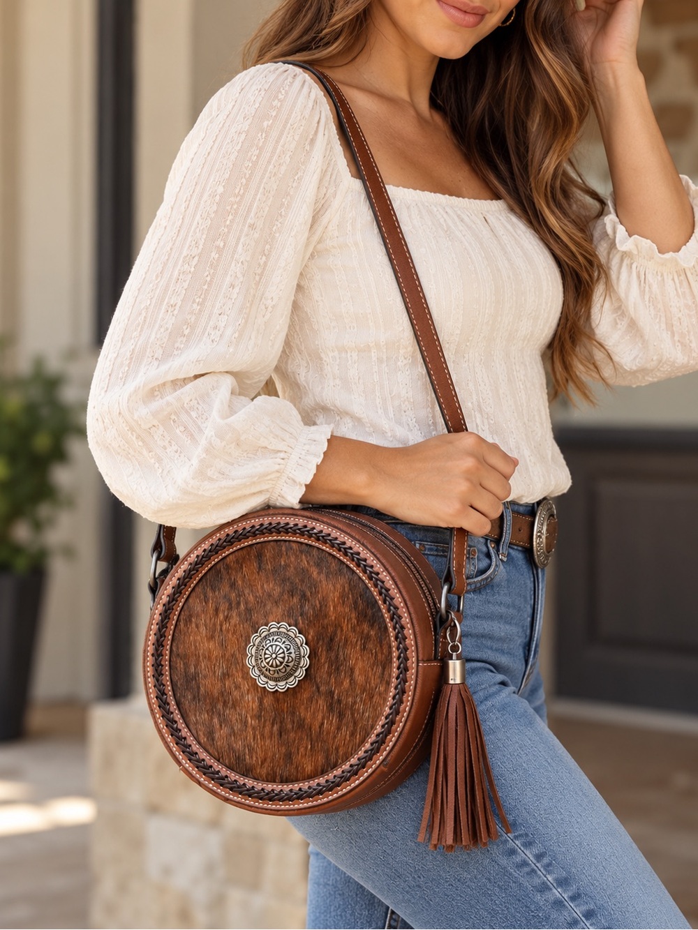 Blazin Roxx Ella Canteen Leather Bag